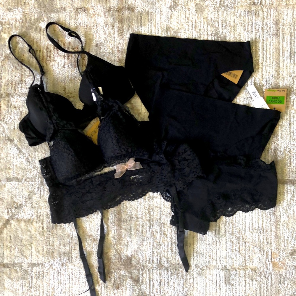 6 Piece Set | Tezenis & Calvin Klein bra and panty set | XS & 32B